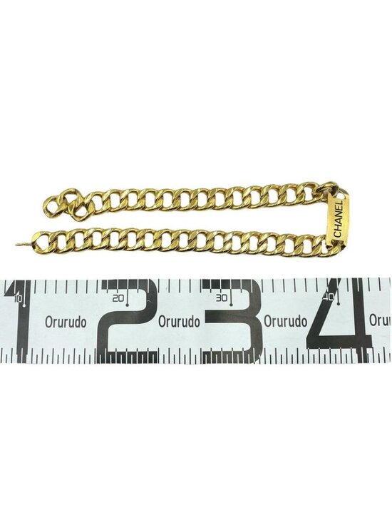 Chanel Chain Belt Logo Plate Gold main image 3